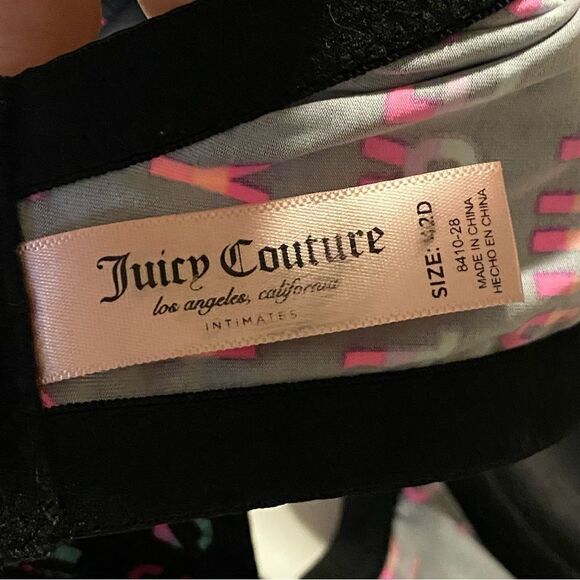Juicy Couture Sexy padded Push Up Rainbow black Logo Bra-42D - Picture 3 of 7